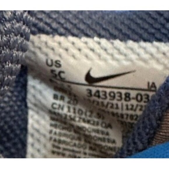 Nike Dynamo‎ Free Navy Gray Toddler Kid Child Shoe Size 5C NEW 343938-030 - Picture 5 of 10